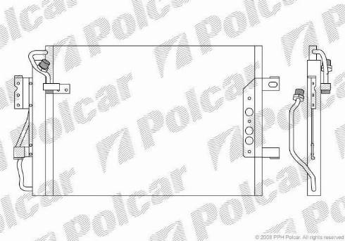 Polcar 5005K8C1 - Конденсатор, кондиціонер autocars.com.ua