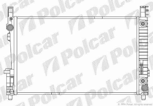 Polcar 500608-1 - Радіатор, охолодження двигуна autocars.com.ua