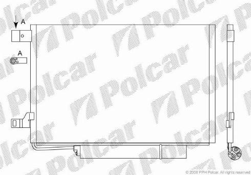 Polcar 5006K8C1 - Конденсатор кондиционера avtokuzovplus.com.ua