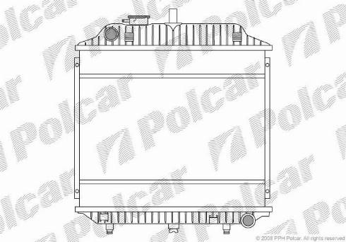 Polcar 501008-1 - Радиатор, охлаждение двигателя autodnr.net