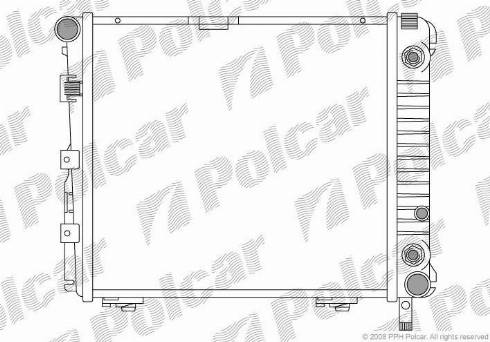 Polcar 50140801 - Радиатор, охлаждение двигателя autodnr.net