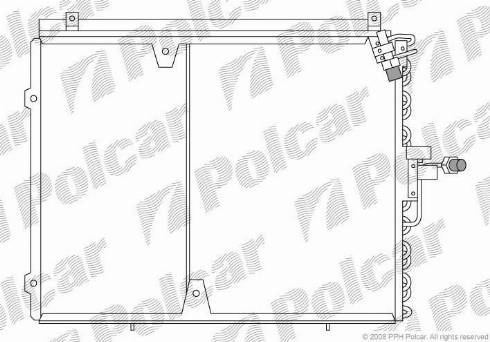 Polcar 5014K8A2 - Конденсатор, кондиціонер autocars.com.ua