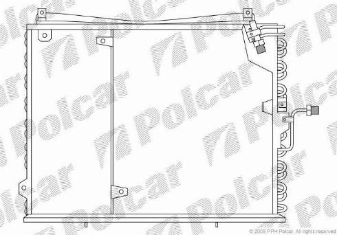 Polcar 5014K8A3 - Конденсатор, кондиціонер autocars.com.ua