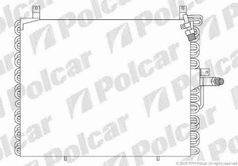 Polcar 5014K8A4 - Конденсатор, кондиціонер autocars.com.ua