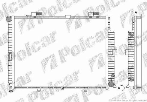 Polcar 50150801 - Радиатор, охлаждение двигателя autodnr.net