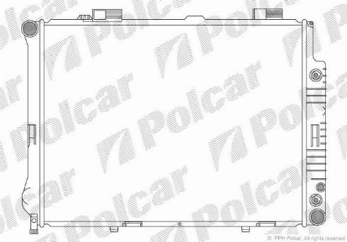 Polcar 501508-1 - Радіатор, охолодження двигуна autocars.com.ua