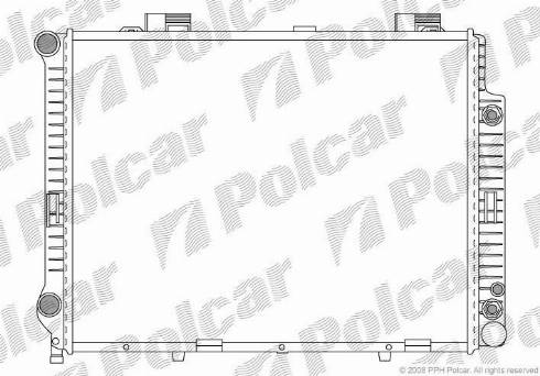 Polcar 501508 - Радіатор, охолодження двигуна autocars.com.ua