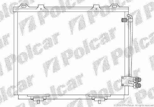 Polcar 5015K8C1 - Конденсатор, кондиціонер autocars.com.ua
