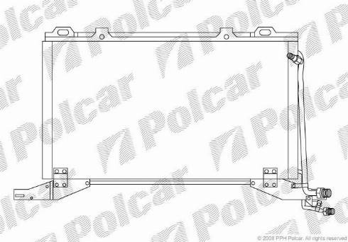 Polcar 5015K8C3 - Конденсатор, кондиціонер autocars.com.ua