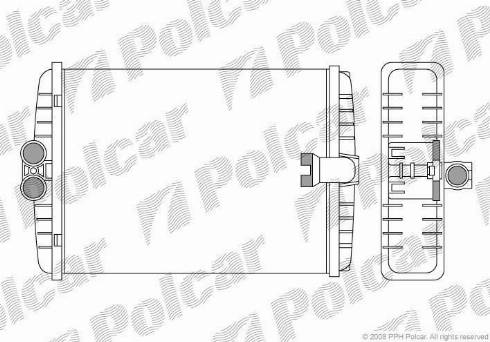 Polcar 5015N8-1 - Теплообменник, отопление салона avtokuzovplus.com.ua