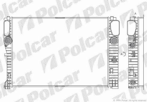 Polcar 501608-4 - Радіатор, охолодження двигуна autocars.com.ua