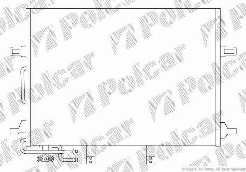 Polcar 5016K8C1 - Конденсатор, кондиціонер autocars.com.ua