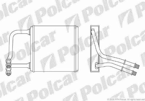 Polcar 5016N8-1 - Теплообменник, отопление салона avtokuzovplus.com.ua