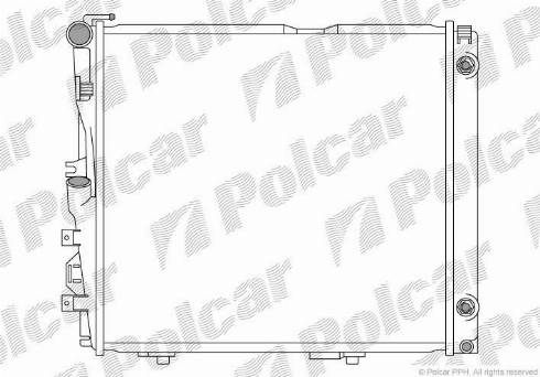 Polcar 502408A0 - Радіатор, охолодження двигуна autocars.com.ua