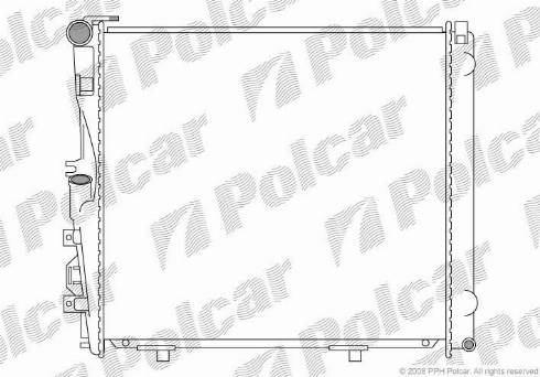 Polcar 502408 - Радіатор, охолодження двигуна autocars.com.ua