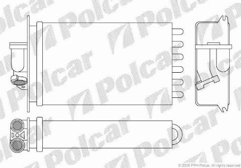 Polcar 5024N83X - Теплообмінник, опалення салону autocars.com.ua