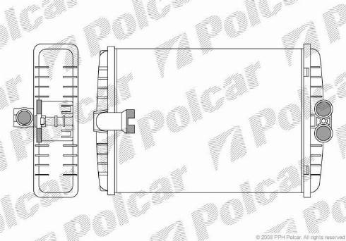 Polcar 5025N81X - Теплообменник, отопление салона avtokuzovplus.com.ua