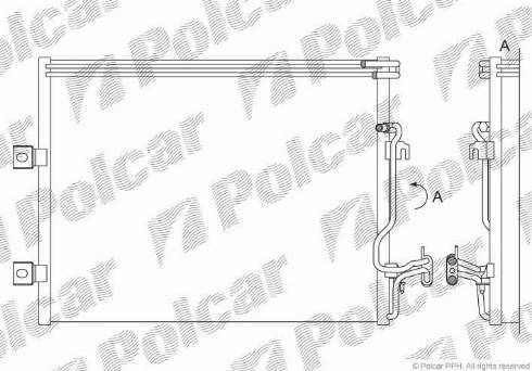 Polcar 5031K8C2 - Конденсатор кондиционера avtokuzovplus.com.ua