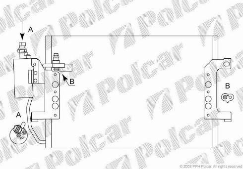 Polcar 5038K81X - Конденсатор, кондиціонер autocars.com.ua