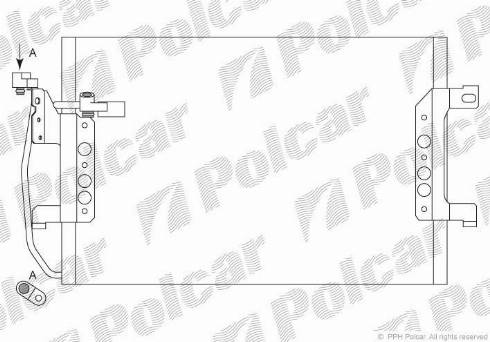 Polcar 5038K8C1 - Конденсатор, кондиціонер autocars.com.ua