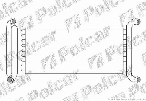 Polcar 5040N81X - Теплообменник, отопление салона avtokuzovplus.com.ua