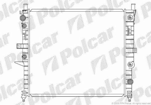 Polcar 504408-3 - Радіатор, охолодження двигуна autocars.com.ua