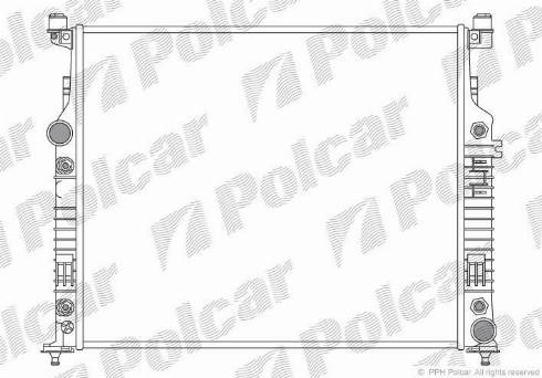 Polcar 504508-1 - Радиатор, охлаждение двигателя avtokuzovplus.com.ua