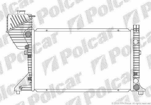 Polcar 5063081X - Радиатор, охлаждение двигателя avtokuzovplus.com.ua