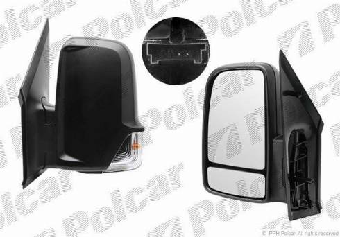 Polcar 506552-M - Зовнішнє дзеркало autocars.com.ua