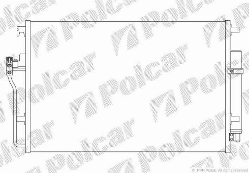 Polcar 5065K8C1 - Конденсатор кондиционера avtokuzovplus.com.ua
