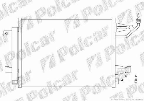 Polcar 5095K8C2 - Конденсатор, кондиціонер autocars.com.ua