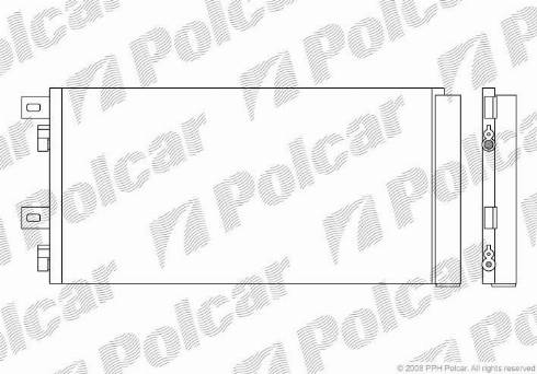 Polcar 5101K8C1 - Конденсатор, кондиціонер autocars.com.ua