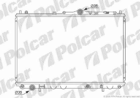 Polcar 521008-3 - Радіатор, охолодження двигуна autocars.com.ua