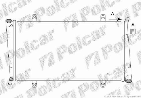 Polcar 521008-4 - Радіатор, охолодження двигуна autocars.com.ua