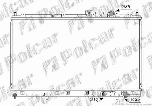 Polcar 5230087K - Радіатор, охолодження двигуна autocars.com.ua