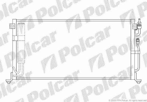 Polcar 5233K8C1 - Конденсатор, кондиціонер autocars.com.ua