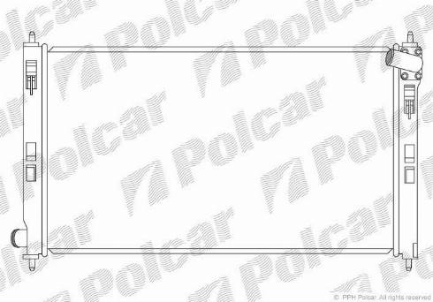 Polcar 523408-1 - Радіатор, охолодження двигуна autocars.com.ua