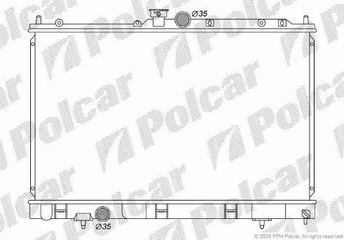 Polcar 5265082K - Радиатор, охлаждение двигателя autodnr.net