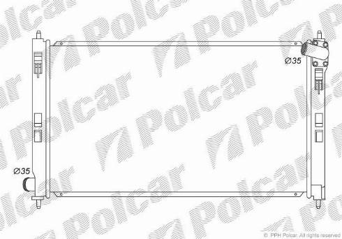 Polcar 5266081K - Радіатор, охолодження двигуна autocars.com.ua