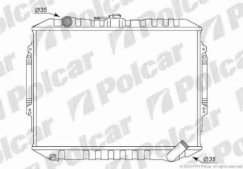 Polcar 5273086K - Радіатор, охолодження двигуна autocars.com.ua