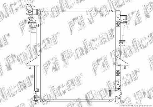 Polcar 527908-4 - Радіатор, охолодження двигуна autocars.com.ua