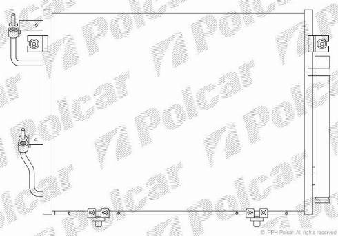 Polcar 5287K8C2 - Радіатор кондиціонера MITSUBISHI PAJERO IV 3.2D-3.8 02.07- autocars.com.ua