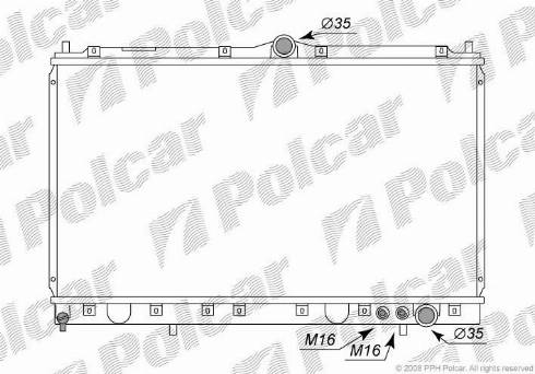 Polcar 5290081K - Радіатор, охолодження двигуна autocars.com.ua