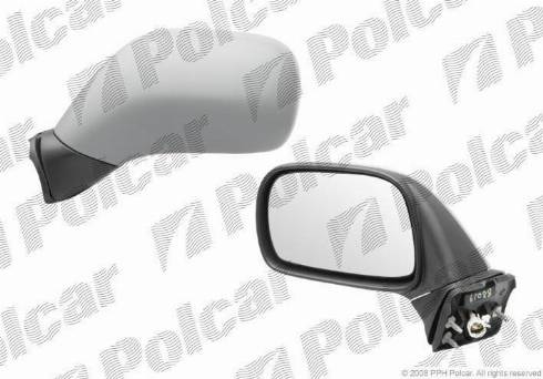 Polcar 5503515M - Дзеркальне скло, зовнішнє дзеркало autocars.com.ua