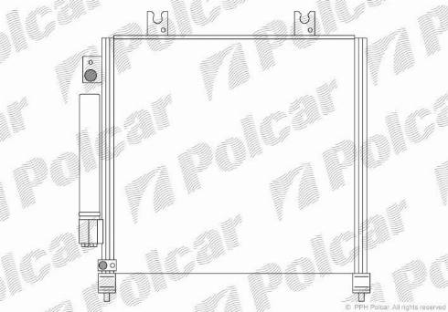 Polcar 5503K8C1 - Конденсатор, кондиціонер autocars.com.ua