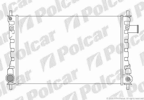 Polcar 550408-2 - Радіатор, охолодження двигуна autocars.com.ua