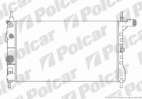 Polcar 550508-2 - Радиатор, охлаждение двигателя autodnr.net