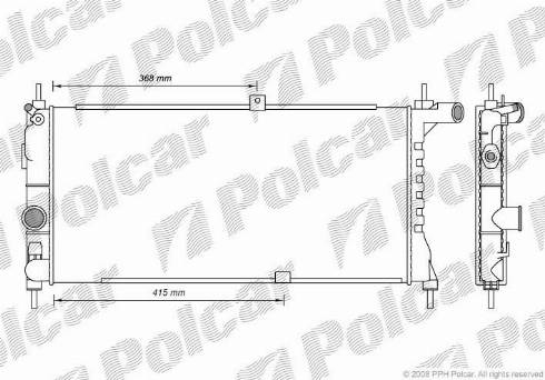 Polcar 550508-3 - Радіатор, охолодження двигуна autocars.com.ua