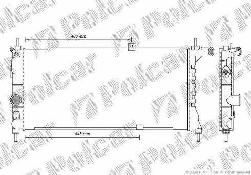 Polcar 550508-4 - Радіатор, охолодження двигуна autocars.com.ua