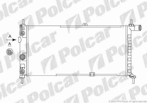 Polcar 550508-8 - Радіатор, охолодження двигуна autocars.com.ua